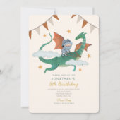 Ridder en Draak Koninklijke Middeleeuwse Jongen Ve Kaart (Voorkant)