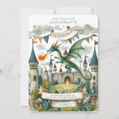 Ridder en Draak Koninklijke Middeleeuwse Jongen Ve Kaart (Voorkant)