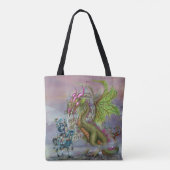 Ridder en Draak Kunst Schoudertassen Tote Bag (Achterkant)