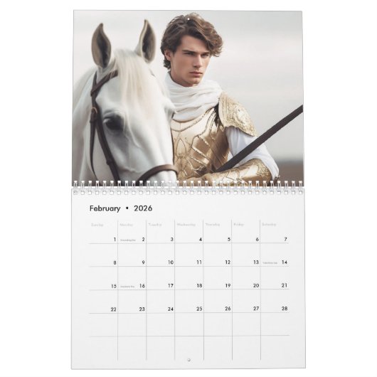 Ridder en paard. 2025 kalender (Feb 2026)