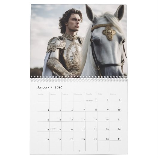 Ridder en paard. 2025 kalender (Jan 2026)