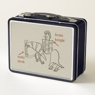 Ridder en Paard Metalen Lunchbox
