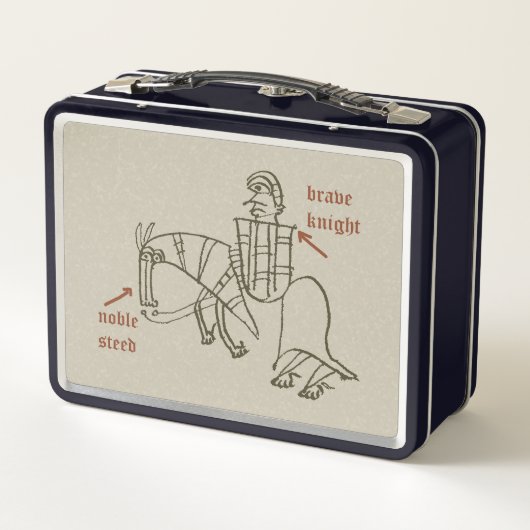Ridder en Paard Metalen Lunchbox (Achterkant)