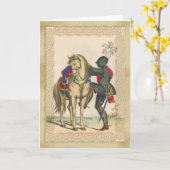 Ridder en pantser met Horse Note Kaart (Gele Bloem)