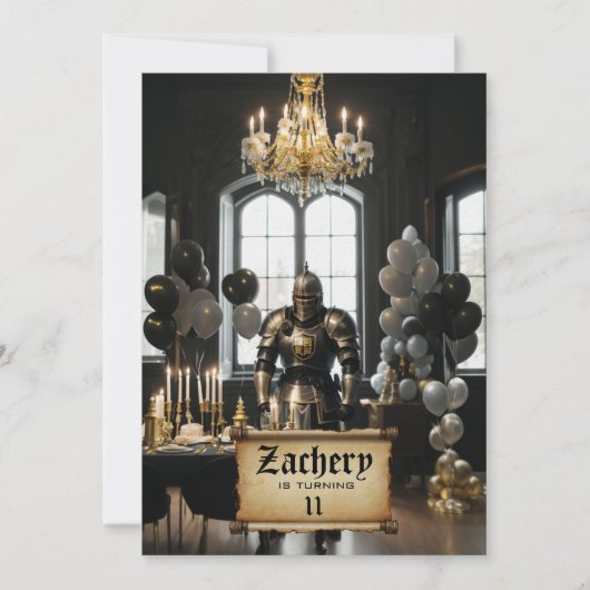 *~* Ridder in Armor Middeleeuws Thema AP88 Verjaar Kaart (Voorkant)