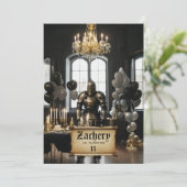 *~* Ridder in Armor Middeleeuws Thema AP88 Verjaar Kaart (Staand voorkant)