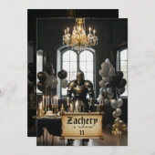 *~* Ridder in Armor Middeleeuws Thema AP88 Verjaar Kaart (Voorkant / Achterkant)