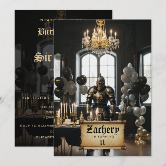 *~* Ridder in Armor Middeleeuws Thema AP88 Verjaar Kaart (Voorkant / Achterkant)