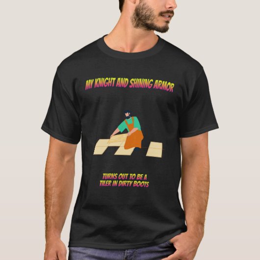 ridder in glanzend harnas blijkt tekst t-shirt (Voorkant)