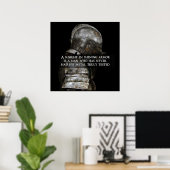 Ridder in glanzend pantser - Krijger motivatie Poster (Thuiskantoor)
