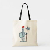 Ridder in harnas middeleeuwse Canvas tas (Achterkant)