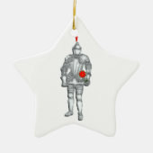Ridder in schitterende harnas keramische kerstvers keramisch ornament (Voorkant)
