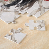 Ridder in Shijnende Wapenrusting van Rode Rozen Legpuzzel (Zijkant)