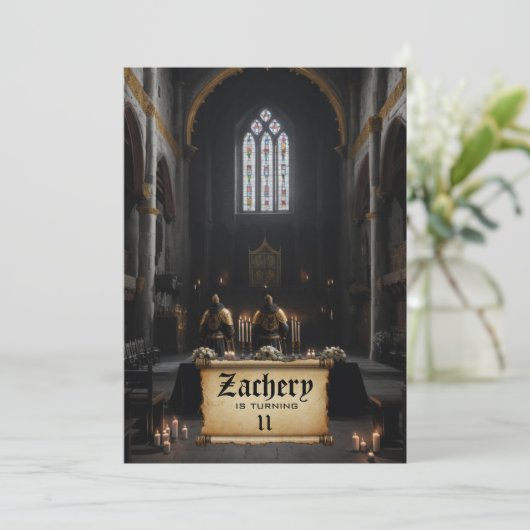 *~* Ridder Kasteel Scroll Middeleeuwse AP88 Verjaa Kaart (Staand voorkant)