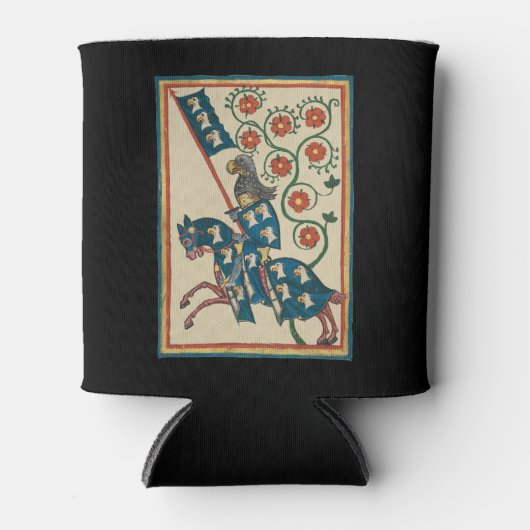 Ridder met adelaar heraldiek, 14e eeuw middeleeuws blikjeskoeler (Voorkant)