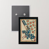 Ridder met adelaar heraldiek, 14e eeuw middeleeuws button (Voorkant / Achterkant)