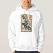 Ridder met adelaar heraldiek, 14e eeuw middeleeuws hoodie (Voorkant)