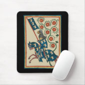 Ridder met adelaar heraldiek, 14e eeuw middeleeuws muismat (Met muis)