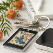 Ridder met adelaar heraldiek, 14e eeuw middeleeuws sleutelhanger (Voorkant Rechts)