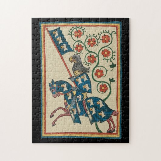 Ridder met adelaarheraldiek, 14e eeuw Middeleeuwen Legpuzzel (Verticaal)
