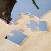 Ridder met een hart met spreuk legpuzzel (Zijkant)