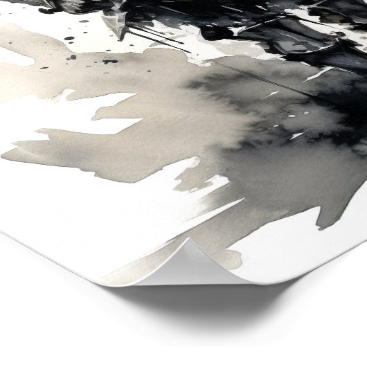 Ridder met Zwaard - Striking Side Uitzicht Poster (Hoek)