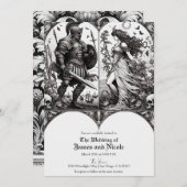  ridder & mooie Maiden bruiloft Kaart (Voorkant / Achterkant)