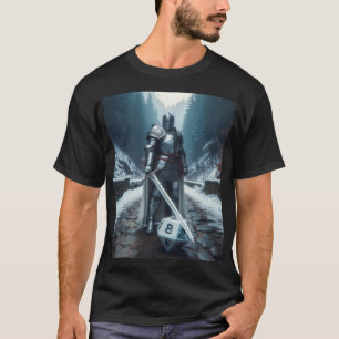 ridder of paladijn in volledig bord pantser t-shirt