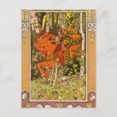 Ridder op een paard briefkaart (Voorkant)