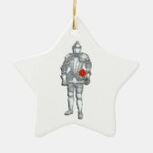 Ridder op het witte paard keramisch ornament (Voorkant)