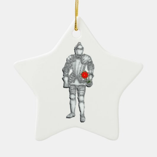 Ridder op het witte paard keramisch ornament (Voorkant)