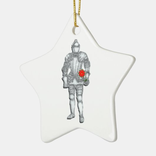 Ridder op het witte paard keramisch ornament (Links)