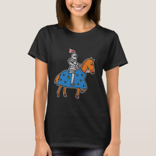 Ridder Op Paard Grappige Middeleeuwse Ridders Ren T-shirt