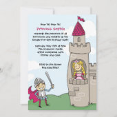 Ridder Slaat Prinses Uitnodigingen: Brunette/Blond Kaart (Voorkant)