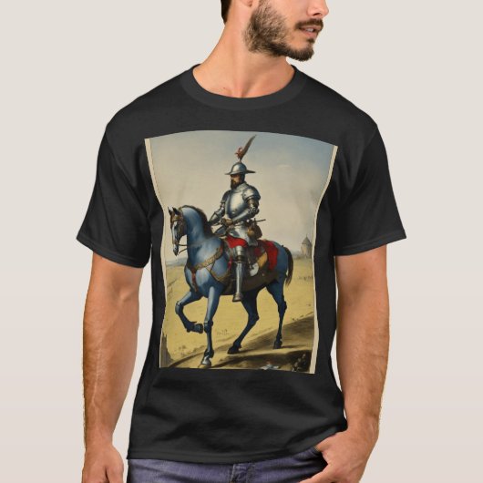 Ridder te paard - Tijdloze Middeleeuwen T-shirt (Voorkant)