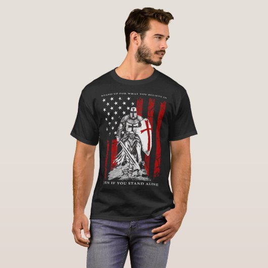 Ridder Tempeliers Amerikaanse vlag T-shirt (Voorkant volledig)