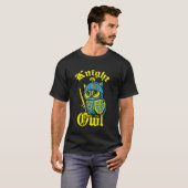 Ridder Uil Grappige Middeleeuwse Ridders Ren Faire T-shirt (Voorkant volledig)