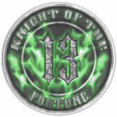 Ridder van het fortuin sticker (Voorkant)