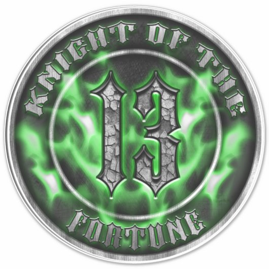 Ridder van het fortuin sticker (Voorkant)