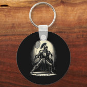 Ridder van het High Net Badminton Funny Graphic T- Sleutelhanger (Voorkant)