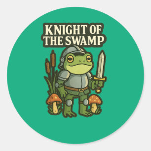 Ridder van het moeras – Sticker van Cute Frog Knig