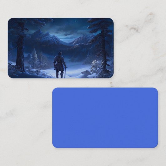 Ridder van het Winter Wonderland Bladwijzer Visitekaartje (Voorkant / Achterkant)