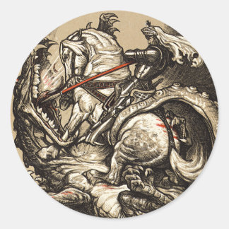 Ridder vs. Draak Ronde Sticker