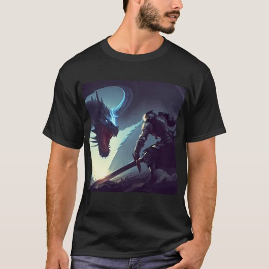 Ridder vs Dragon Battle T-shirt (Voorkant)