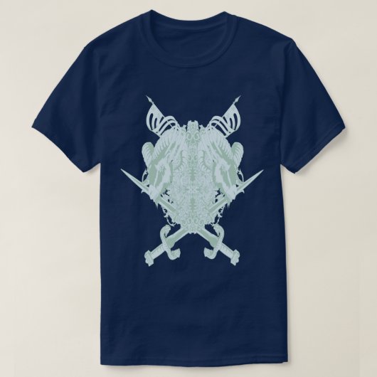 Ridder Wapen Geiten Illustratie T-shirt (Design voorkant)
