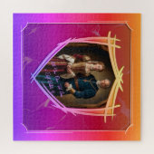 Ridder Wapen Middeleeuws Oud Fashioned Gift Legpuzzel (Horizontaal)