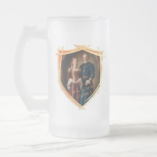 Ridder Wapen Middeleeuws Oud Fashioned Gift Matglas Bierpul (Links)