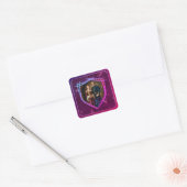 Ridder Wapen Middeleeuws Oud Fashioned Gift Vierkante Sticker (Envelop)