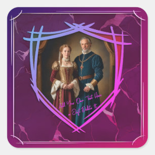 Ridder Wapen Middeleeuws Oud Fashioned Gift Vierkante Sticker