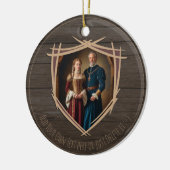 Ridder Wapen Middeleeuws Ouderwets Antiek Keramisch Ornament (Links)